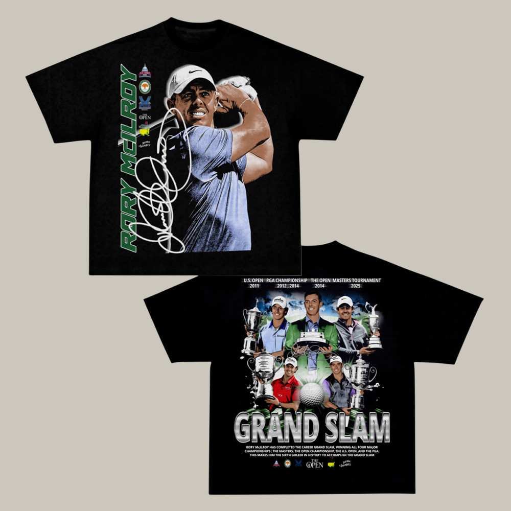 Rory Mcllroy Grand Slam Golf T-Shirt Augusta National Golf Club Shirt Gift For Huge Fans
