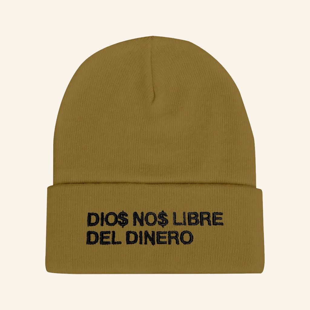 Rosalia Merch Dios Nos Libre Del Dinero Beanie Embroidered Gifts For Him