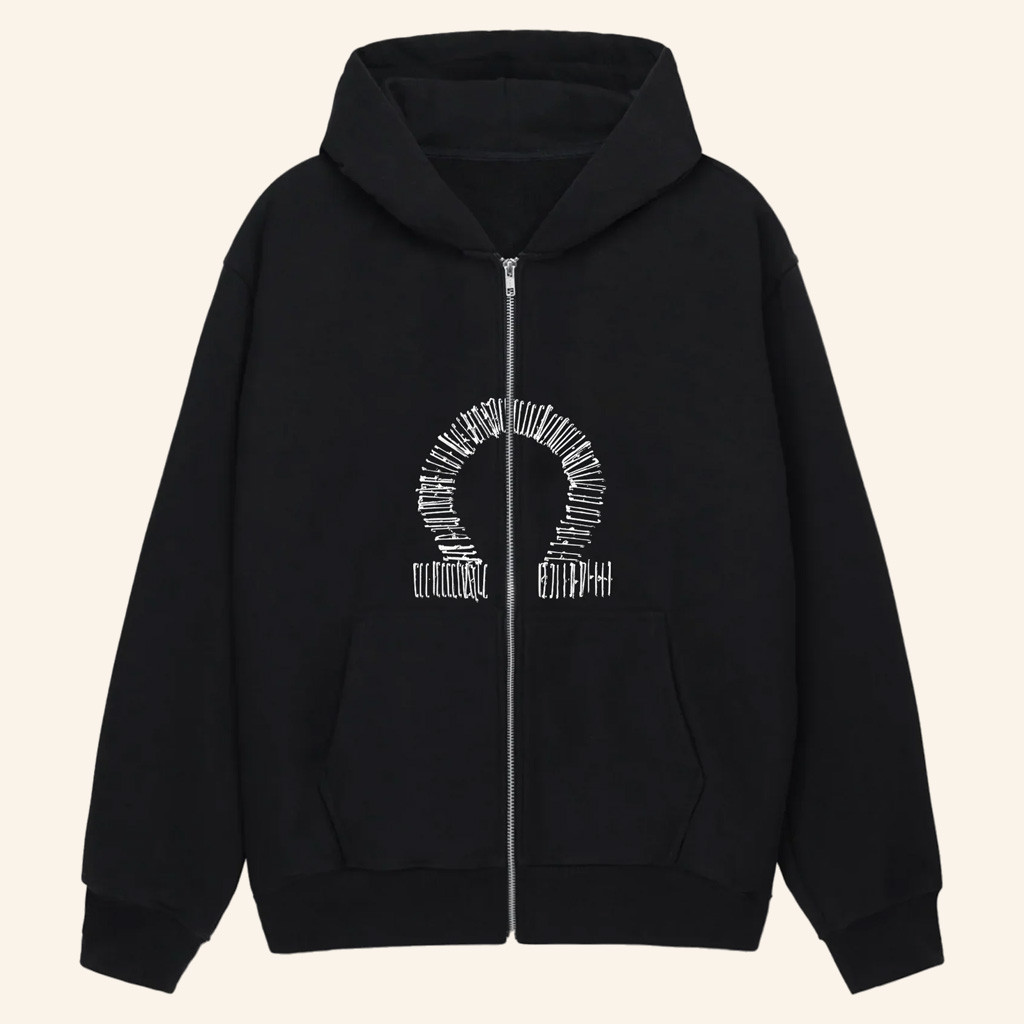 Rosalia Merch Omega Black Zip Hoodie Best Birthday Gift For Husband