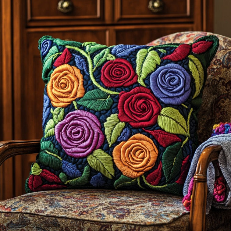 Rose Bloom Quilt Pillow Case Classic White Pillow Case for Hotel-Like Clean Look