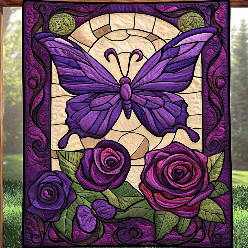 Rose Butterfly Quilted Blanket Cool Throw Blanket Butterfly Lovers Gifts Shop