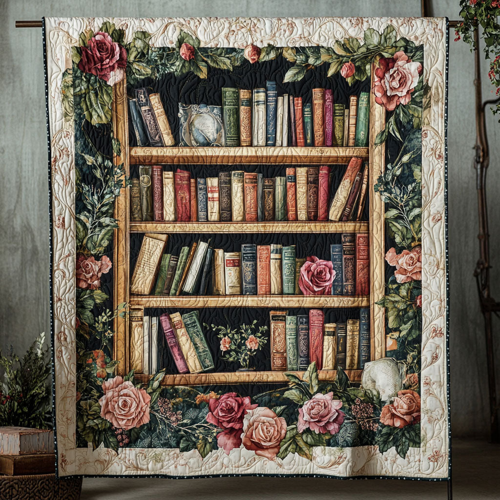 Rose Garden Library Quilted Blanket Cute Bedroom Ideas Christmas Presents For Book Lovers