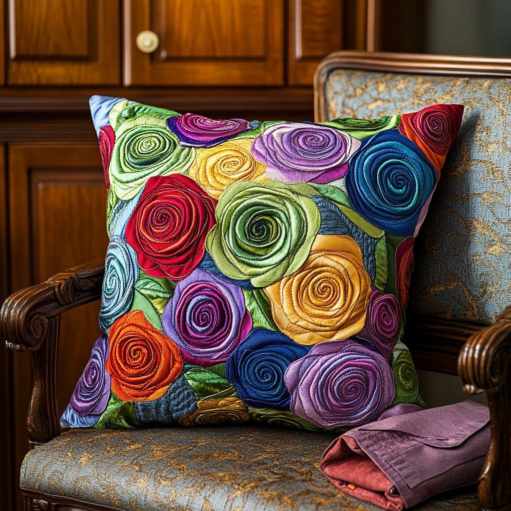 Rose Garden Quilt Pillow Case Perfect Pillowcase Gift for Christmas and Birthdays