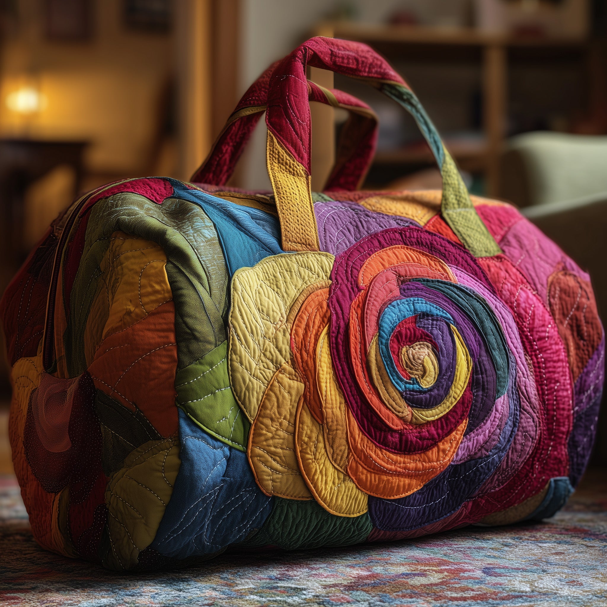 Rose Quilted Duffle Bag Compact And Spacious