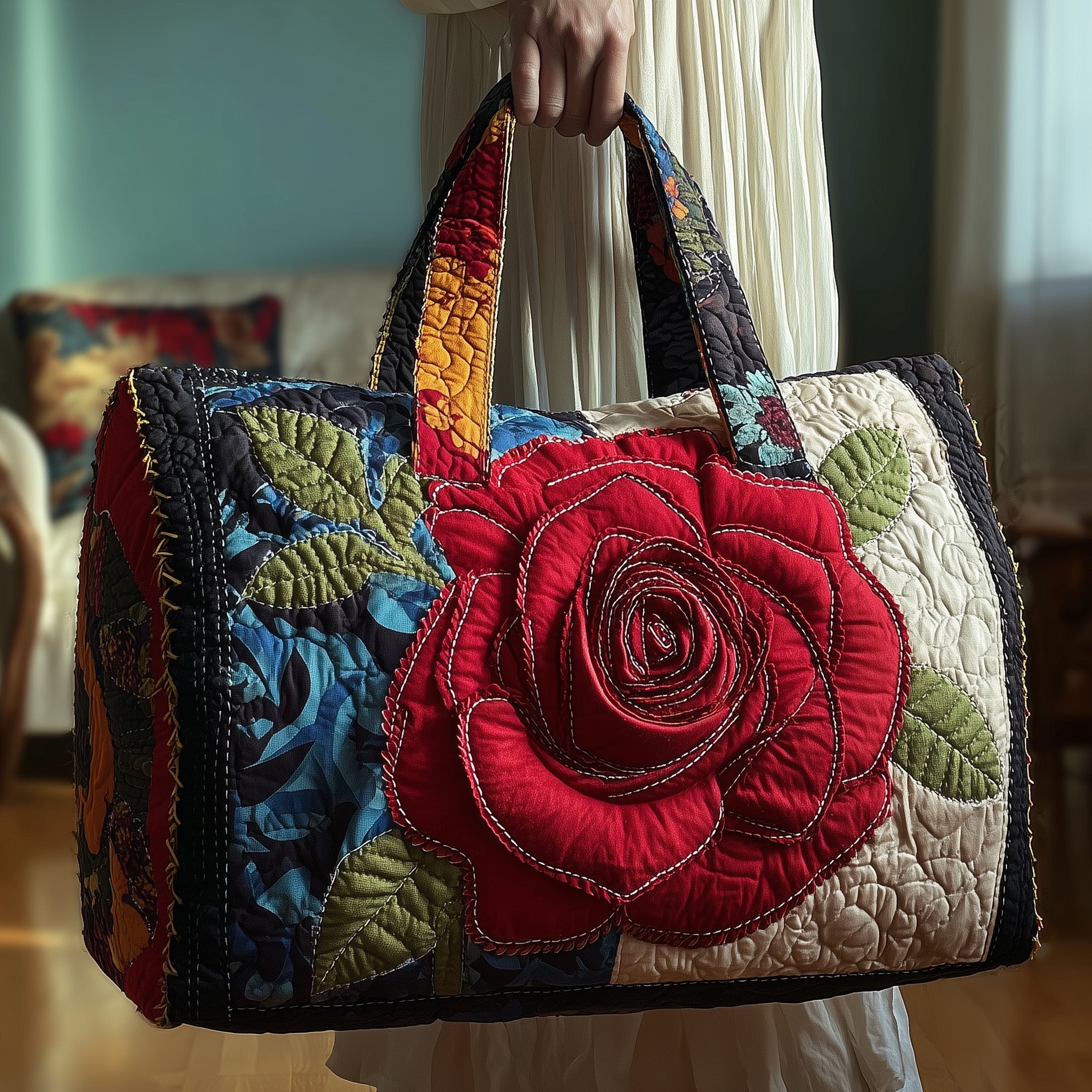 Rose Quilted Duffle Bag New Year Gift Idea