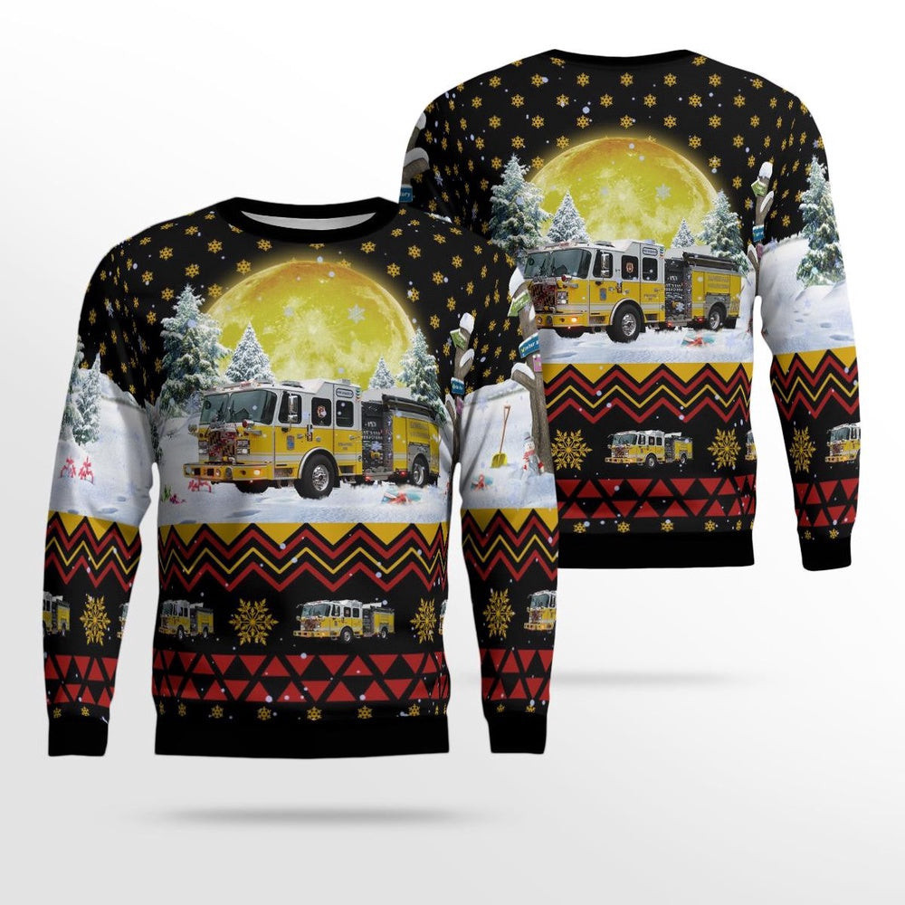 Rosedale Volunteer Fire Company Baltimore County MD Christmas AOP Ugly Sweater Unisex Christmas Gift