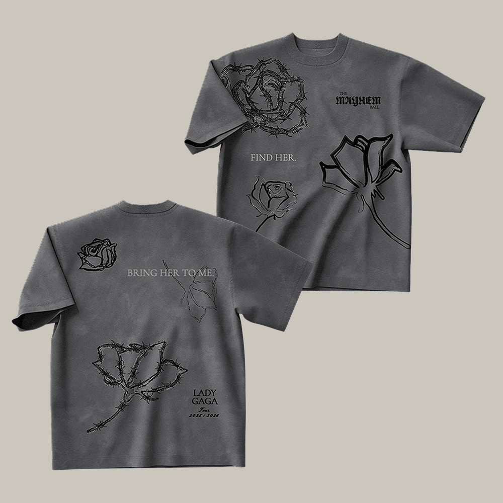 Roses Graphic Lady Gaga T-Shirt The Mayhem Ball Tour Shirt Unique Gift For Lady Gaga Fan