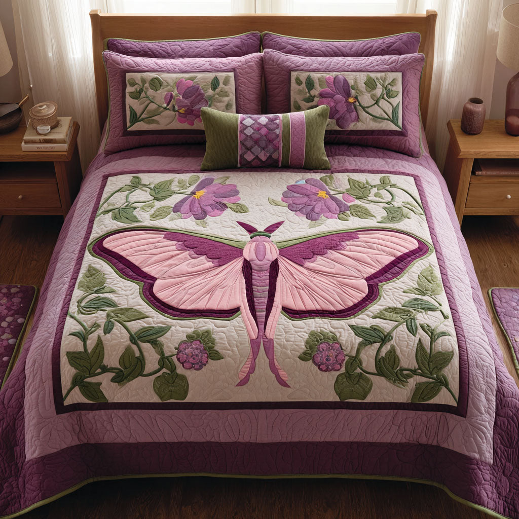 Rosewood Serenity Quilted Bedding Set Best Bed Sheet Set Butterfly Gifts For Mom