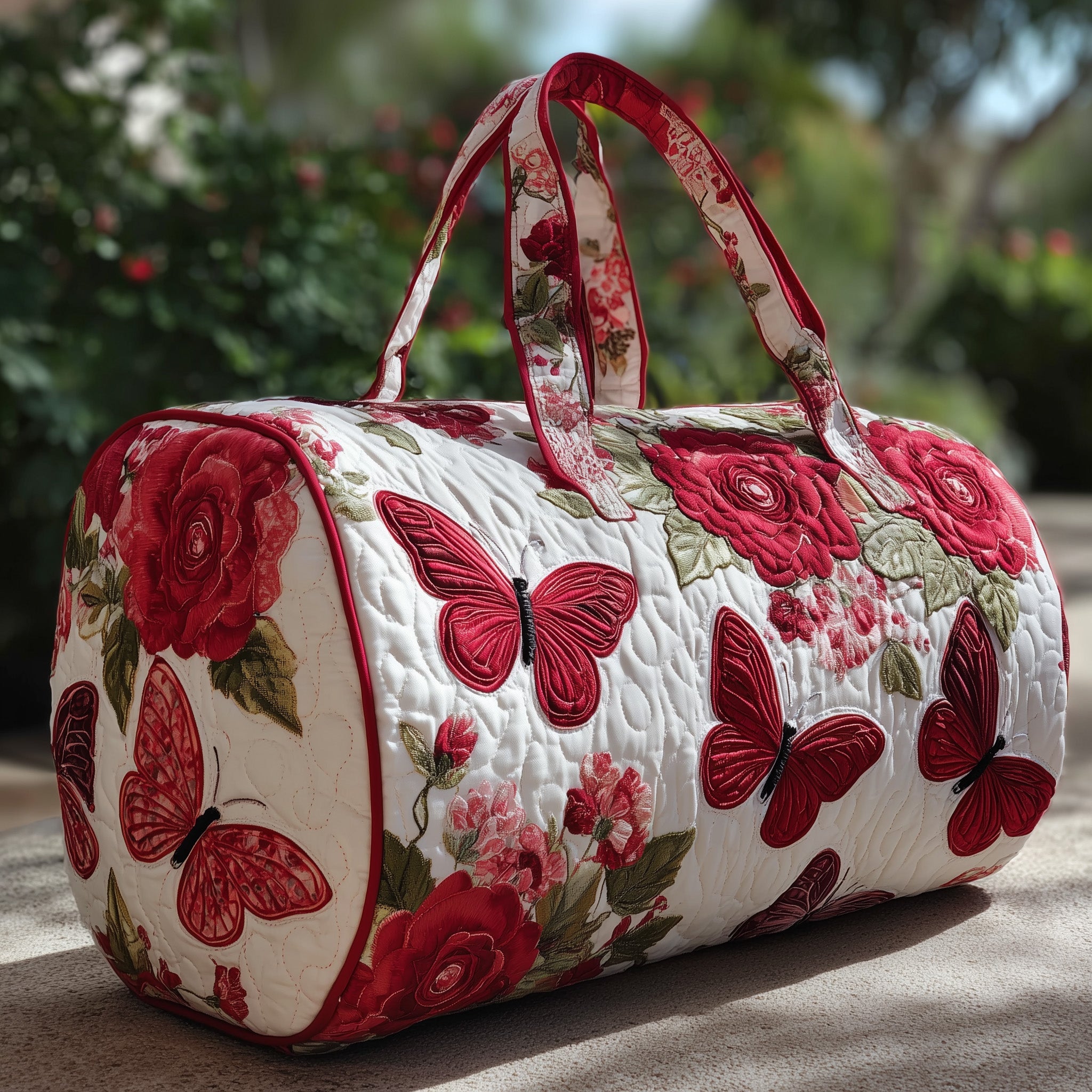 Rosie Butterfly Quilted Duffle Bag Thanksgiving Gift Idea