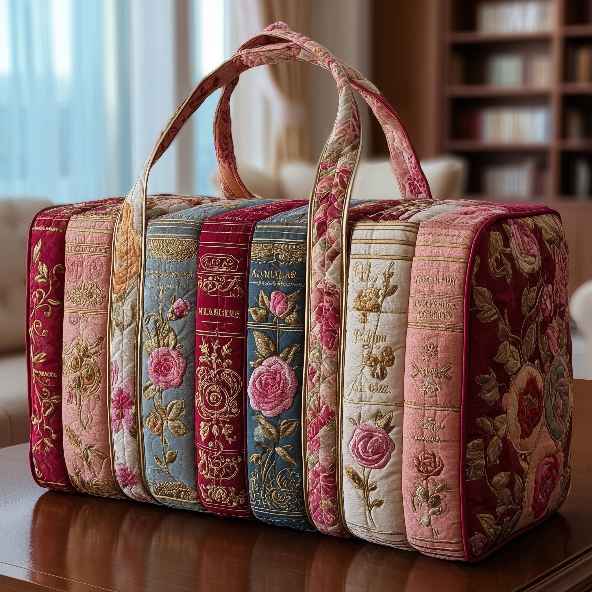 Rosie Library Quilted Duffle Bag Independence Day Gift Idea