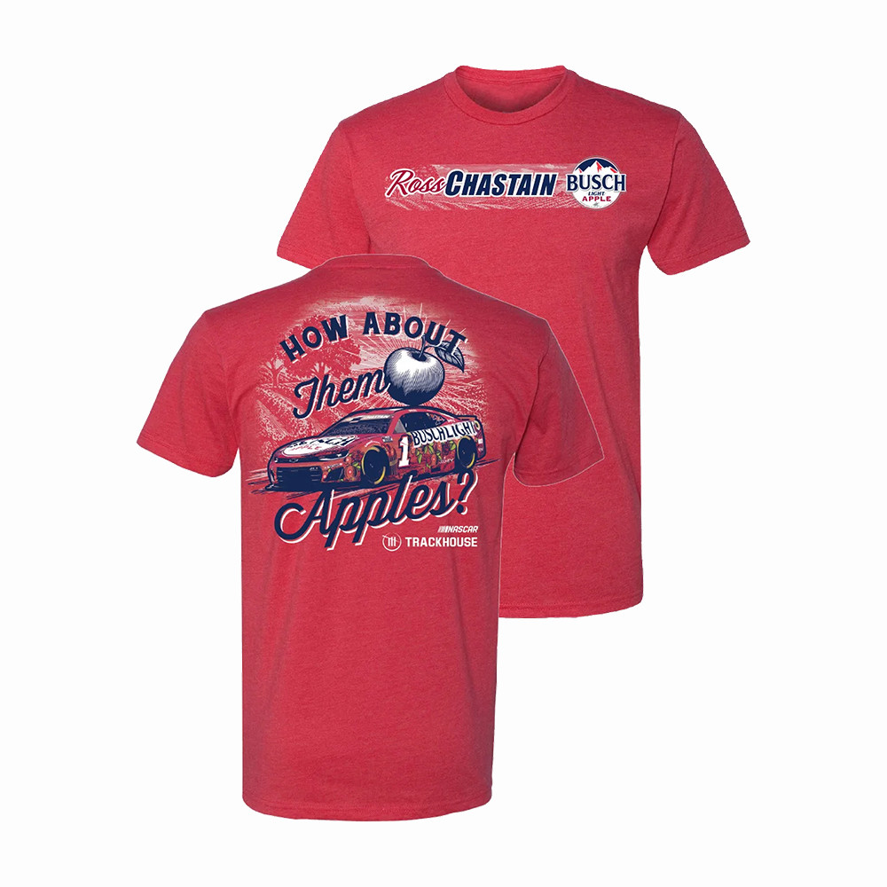 Ross Chastain 1 Busch Light Apple T-Shirt Trackhouse Racing Apparel Gift For Ross Chastain Lovers