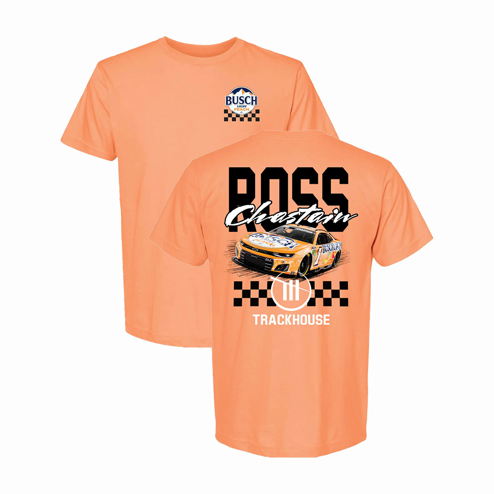Ross Chastain 1 Busch Light Peach T-Shirt Trackhouse Racing Merch Birthday Gift For Dad