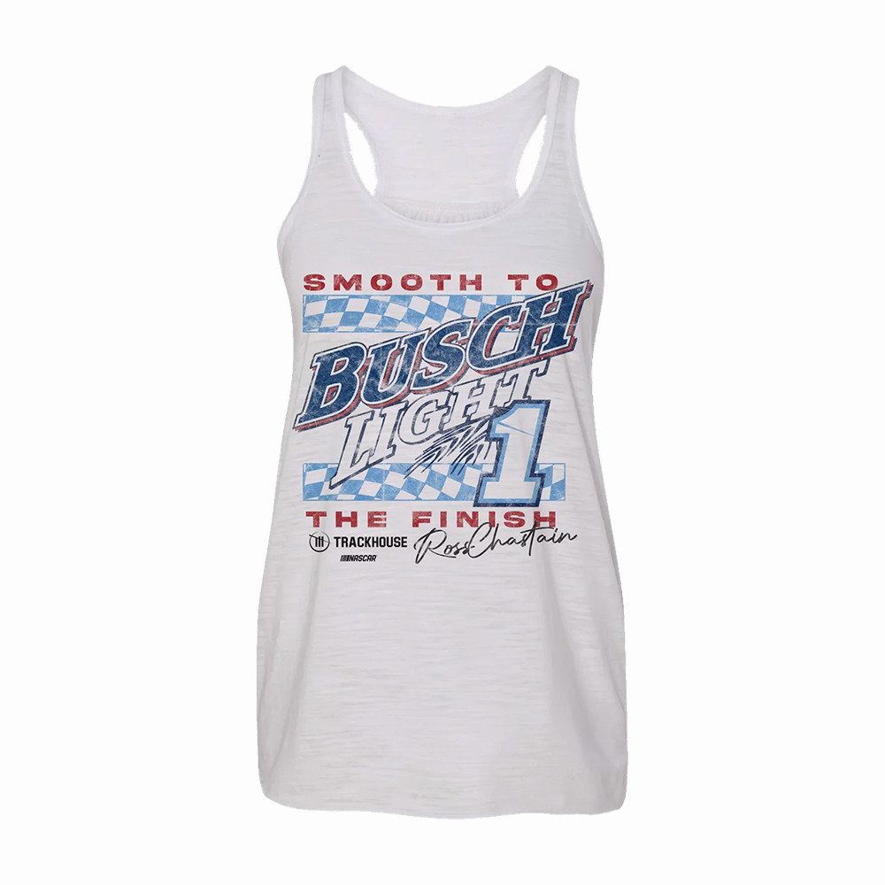 Ross Chastain 1 Busch Light Smooth To The Finish Tank Top Trackhouse Racing Clothing Line