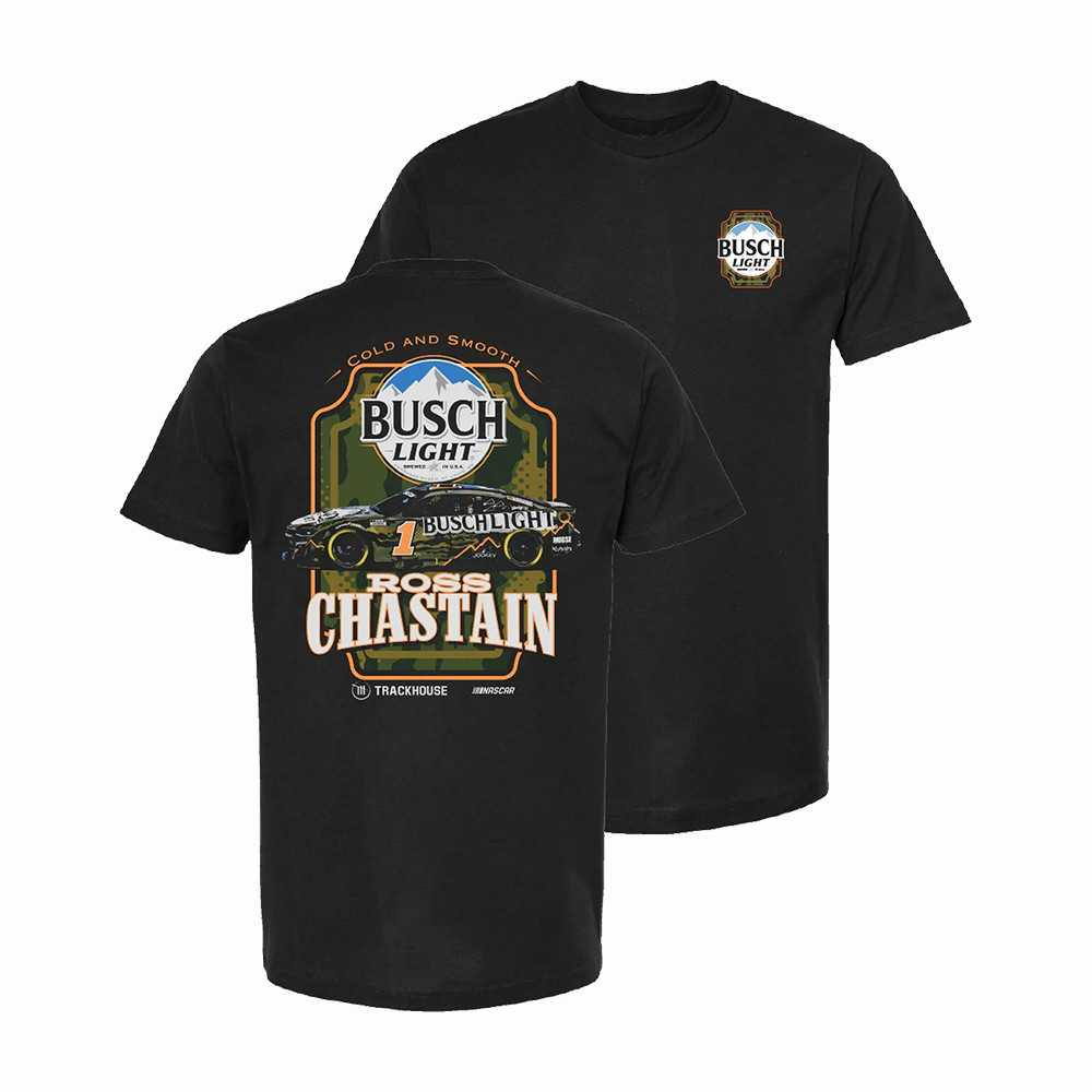 Ross Chastain 1 Busch Light T-Shirt Trackhouse Racing Clothing Line Present For Boyfriend