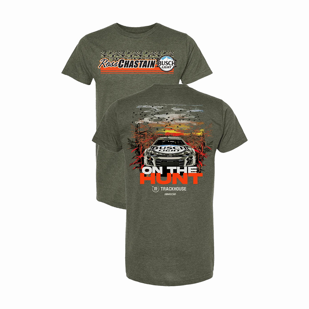 Ross Chastain Busch Light Camo T-Shirt Trackhouse Racing Lover Shirt Best Fans Gifts