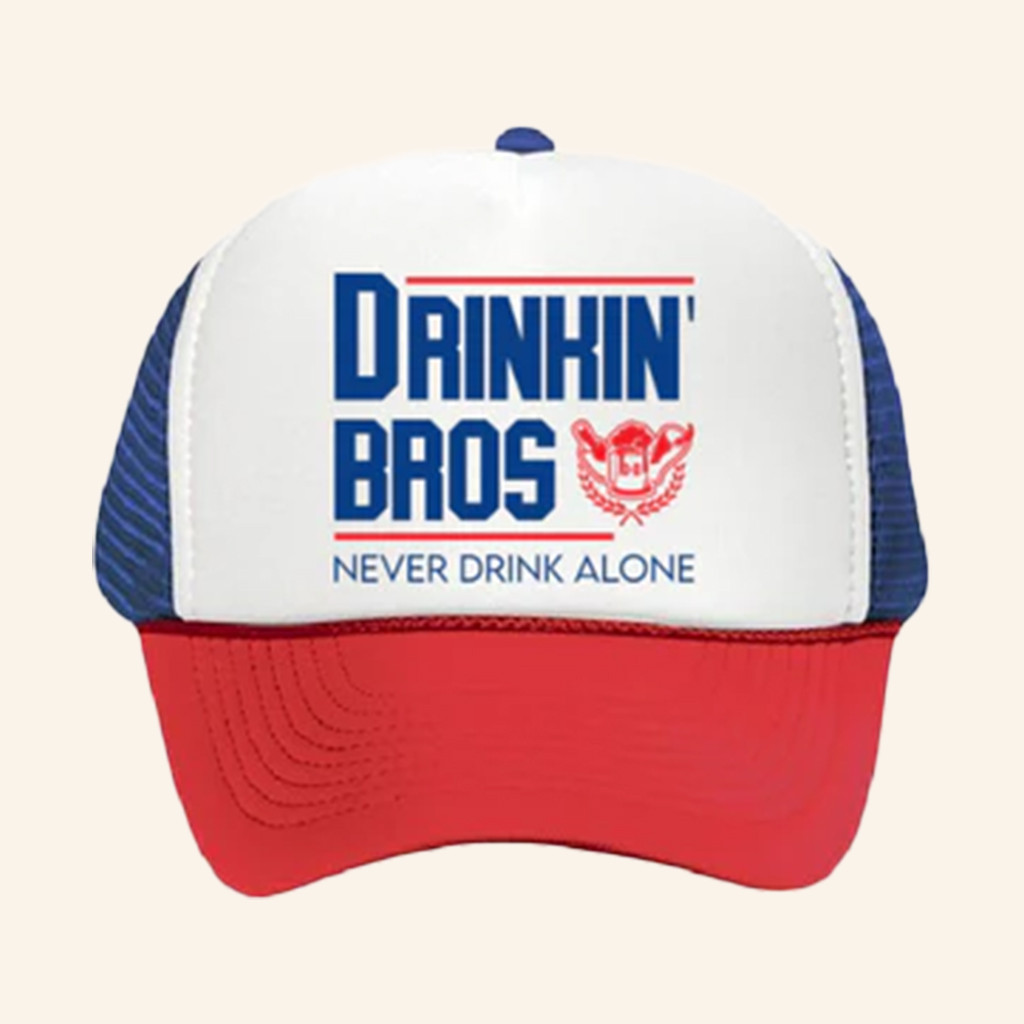 Ross's Drinkin' Bros Trucker Hat Never Drink Alone Cap Gifts For Husband