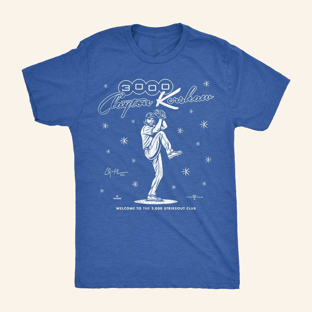 Rotowear Merch Clayton Kershaw 3000 K'S T-Shirt Gifts For Son