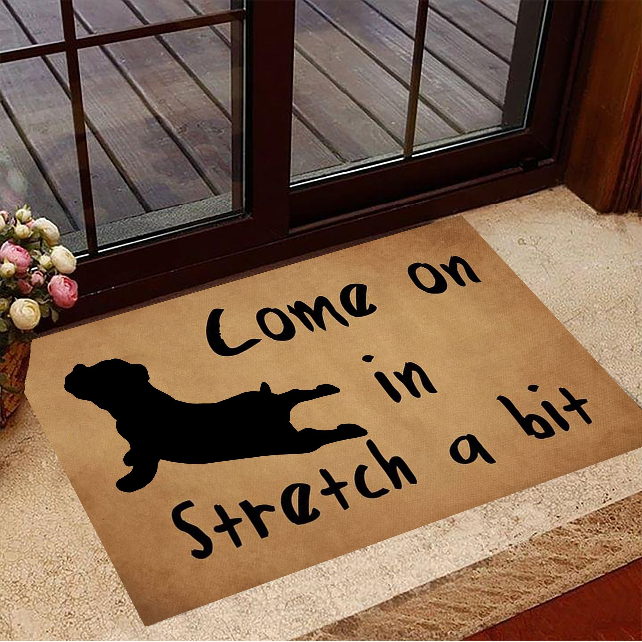 Rottweiler Come On In Stretch A Bit Yoga Doormat Dog Doormat Gift Ideas For Dog Lovers