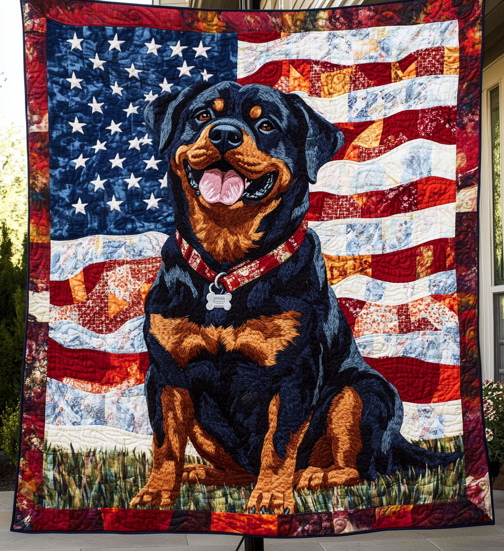 Rottweiler Prowess Quilted Blanket Gifts For New Dog Owners