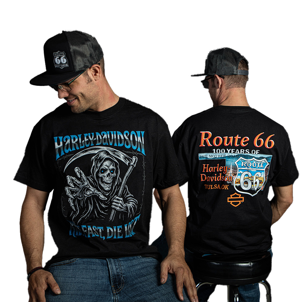 Route 66 100th Anniversary Merch Harley-Davidson Route 66 T-Shirt Gifts For Son