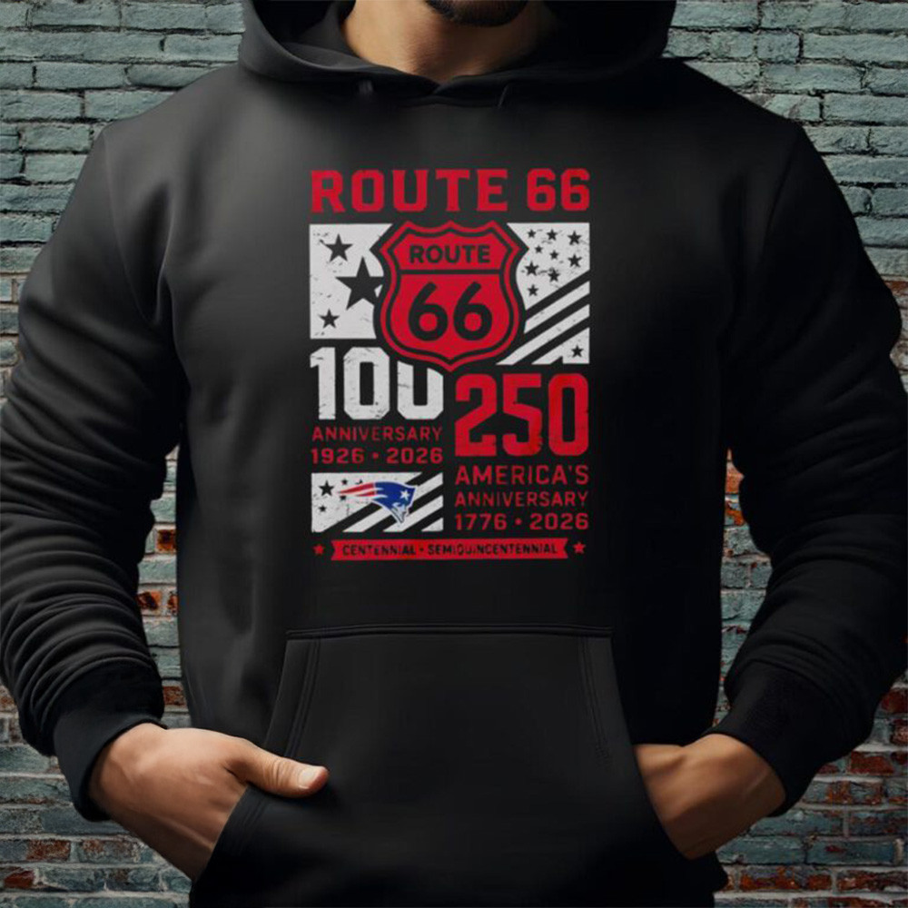 Route 66 100th Anniversary Merch Route 66 100th & America's 250th Hoodie Gift For Men