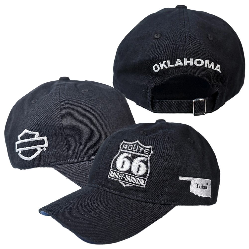 Route 66 100th Anniversary Merch Route 66 Harley-Davidson Oklahoma Cap Gift For Him