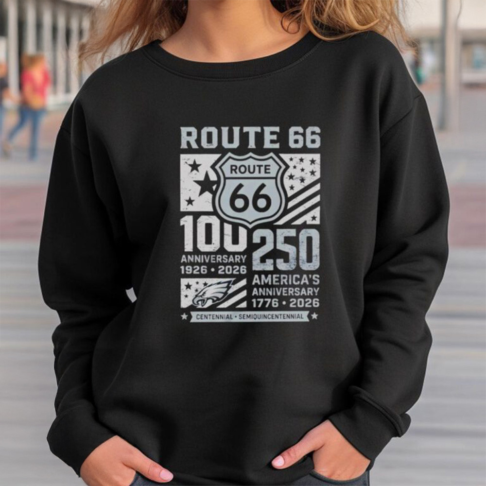 Route 66 1926-2026 Anniversary Merch Route 66 And America's Hoodie Gifts For Bestie