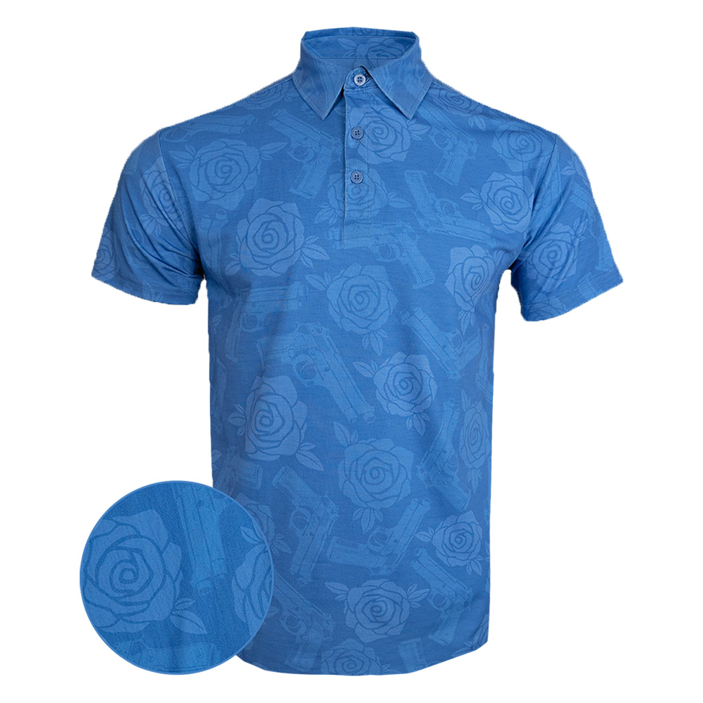 Roxbury Blue Polo Shirt Gun Print Polo Shirt Unique Gifts For Husband Roxbury Blue Polo Shirt Gun Print Polo Shirt Unique Gifts For Husband