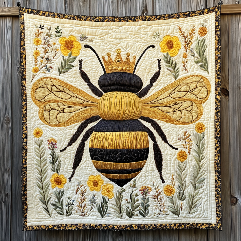 Royal Bee Quilted Blanket Cute Fuzzy Blankets