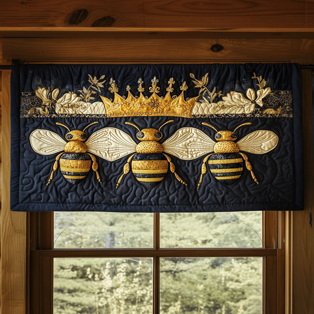 Royal Bees Quilted Valance Country Style Quilted Valance Unique Christian Gifts