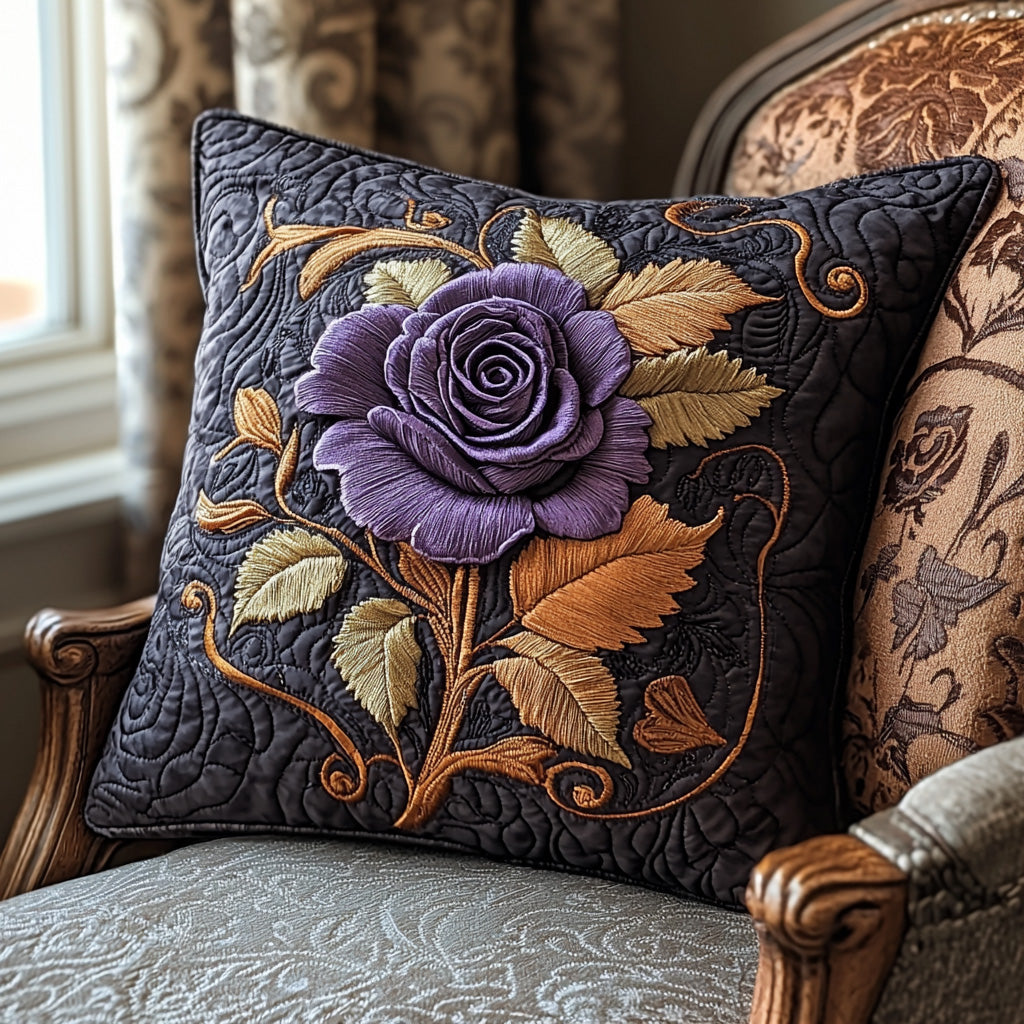 Royal Blossom Quilted Pillow Case Decorative Pillow Covers Gifts For Flower Enthusiasts