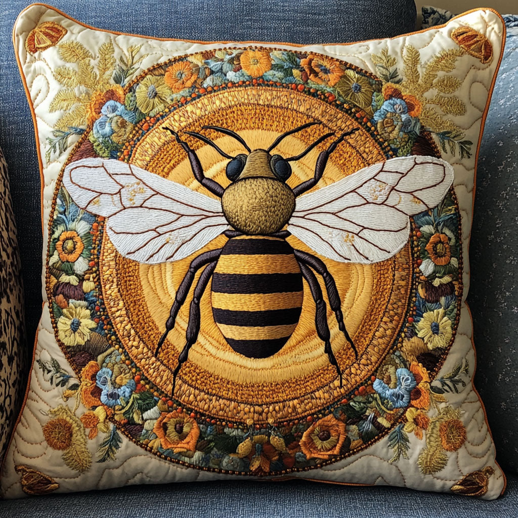 Royal Buzz Quilted Pillow Case Decorative Throw Pillow Covers Bee Christmas Gifts