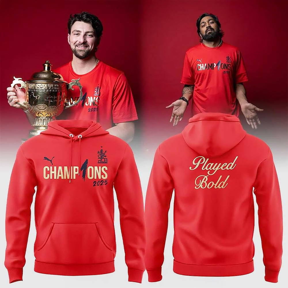 Royal Challengers Bengaluru Tata Indian Premier League Champions 2025 Special Hoodie Fans Gifts