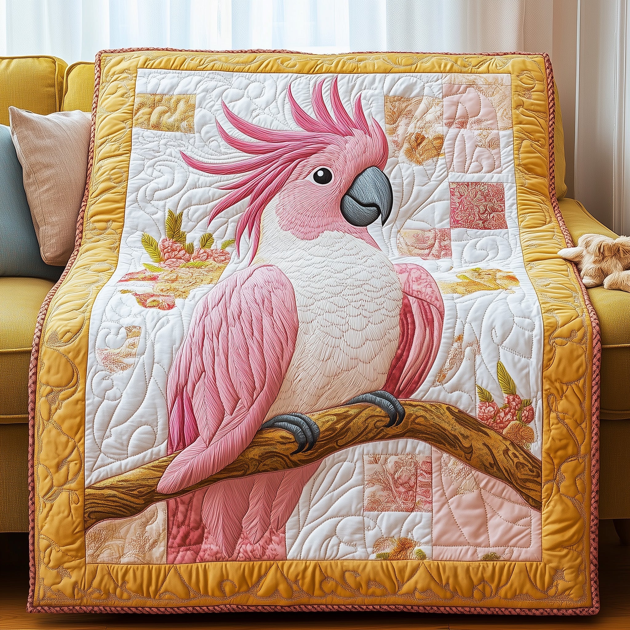 Royal Cockatoo Quilted Blanket Merchandise Throw BlanketGifts For A Daughter In Law For Christmas
