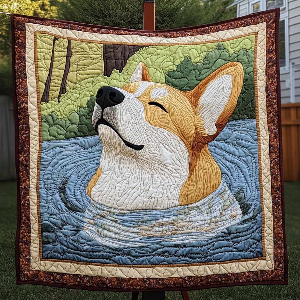 Royal Corgi Charm Quilted Blanket Dog And Owner Gift Ideas