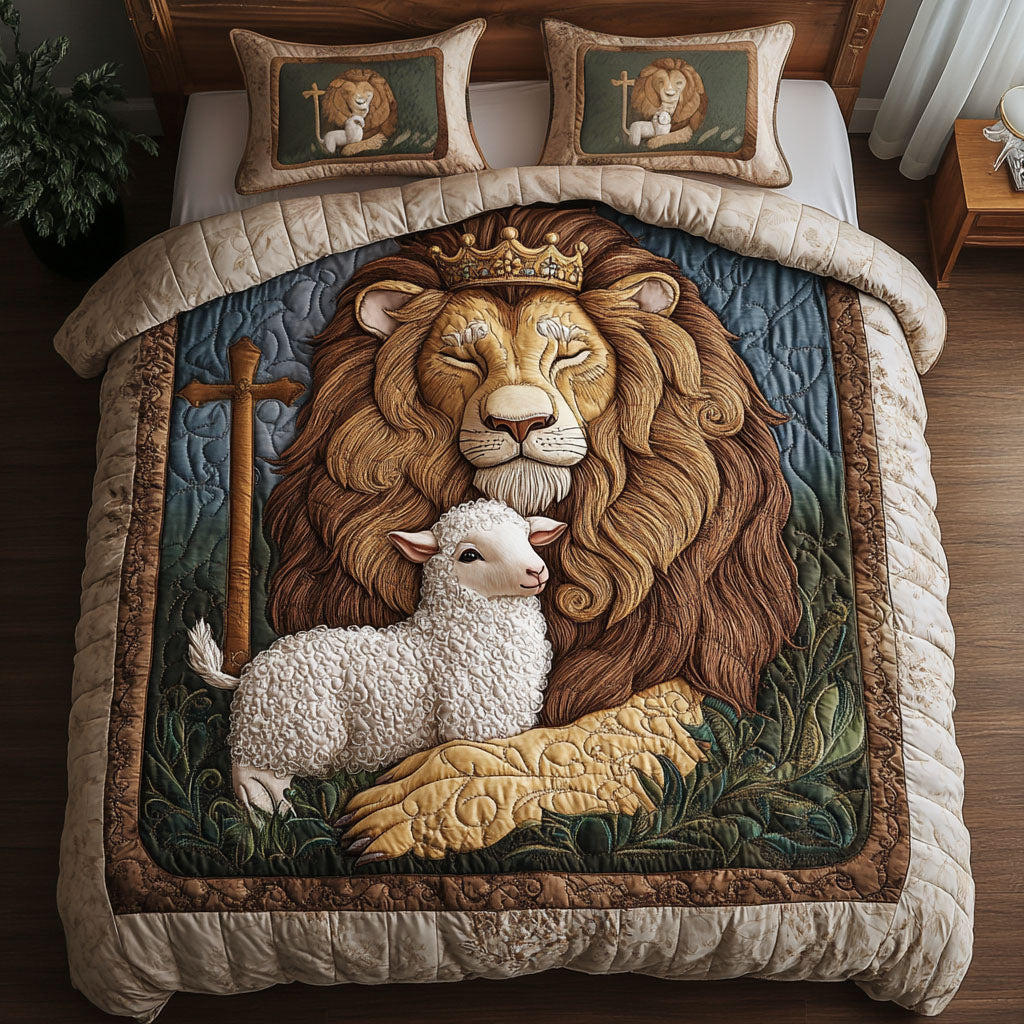 Royal Guardian Quilted Bedding Set Quilted Bedspreads Father's Day Special Gifts For Dad