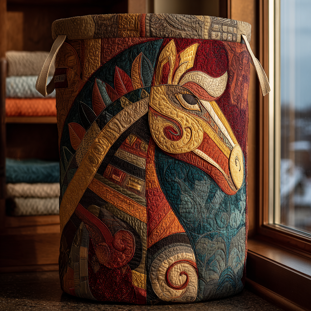 Royal Horse Quilted Laundry Basket Must-Have Home Essential