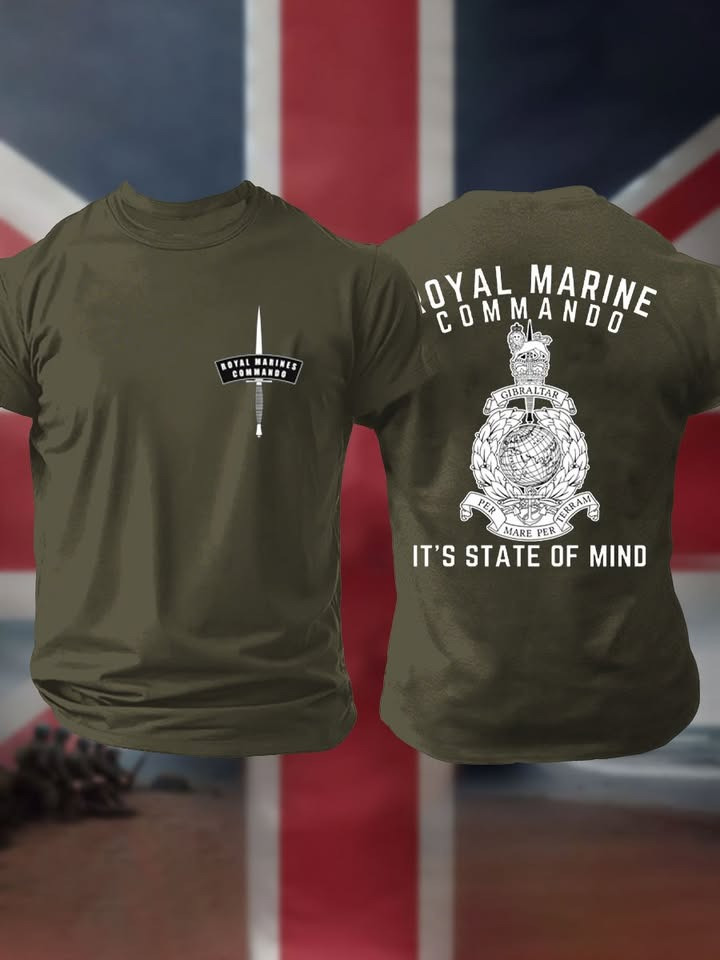 Royal Marines Commando Its State Of Mind T-Shirt Men's Military Gifts For Him