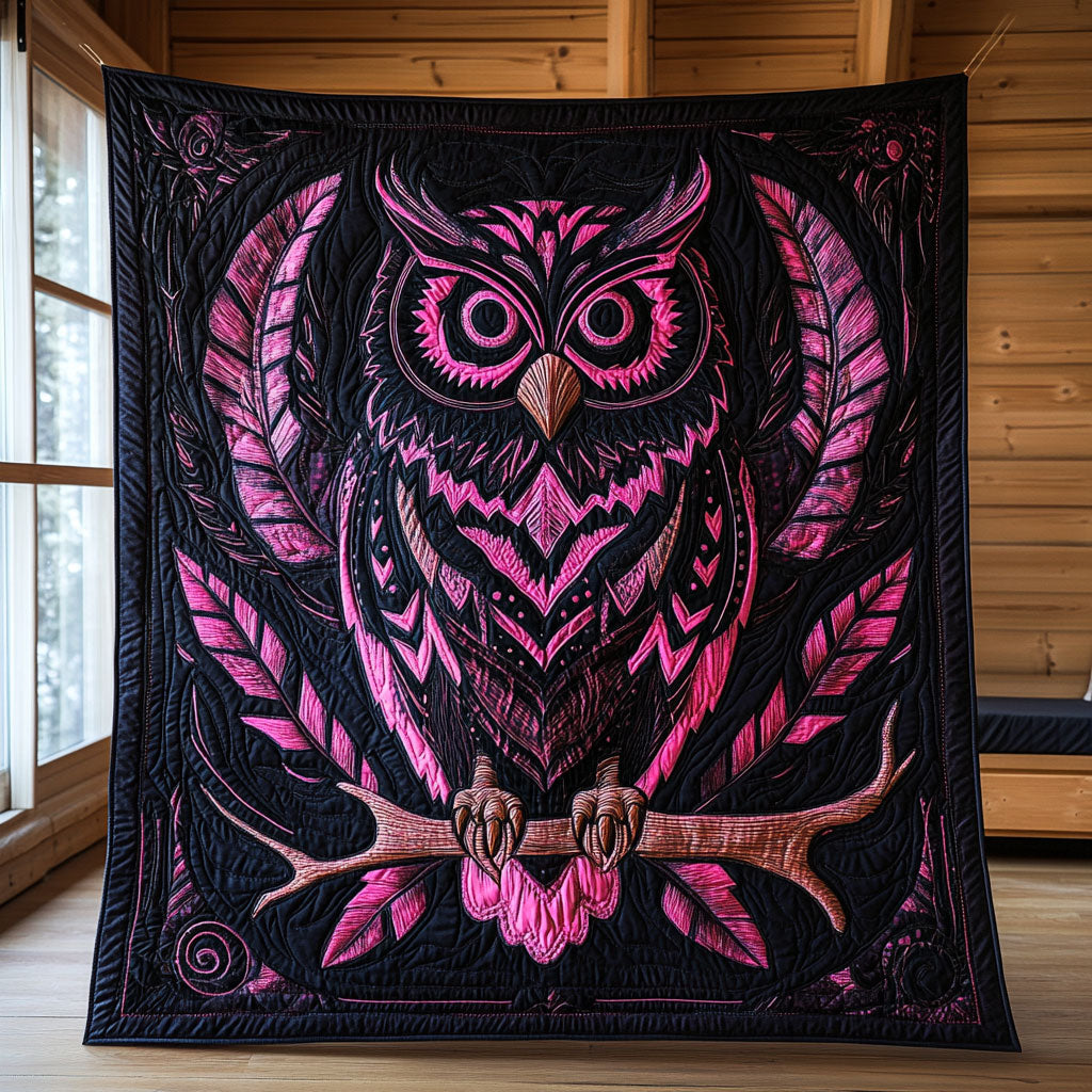 Royal Owl Quilted Blanket King Blanket Grandparent Christmas Present Ideas