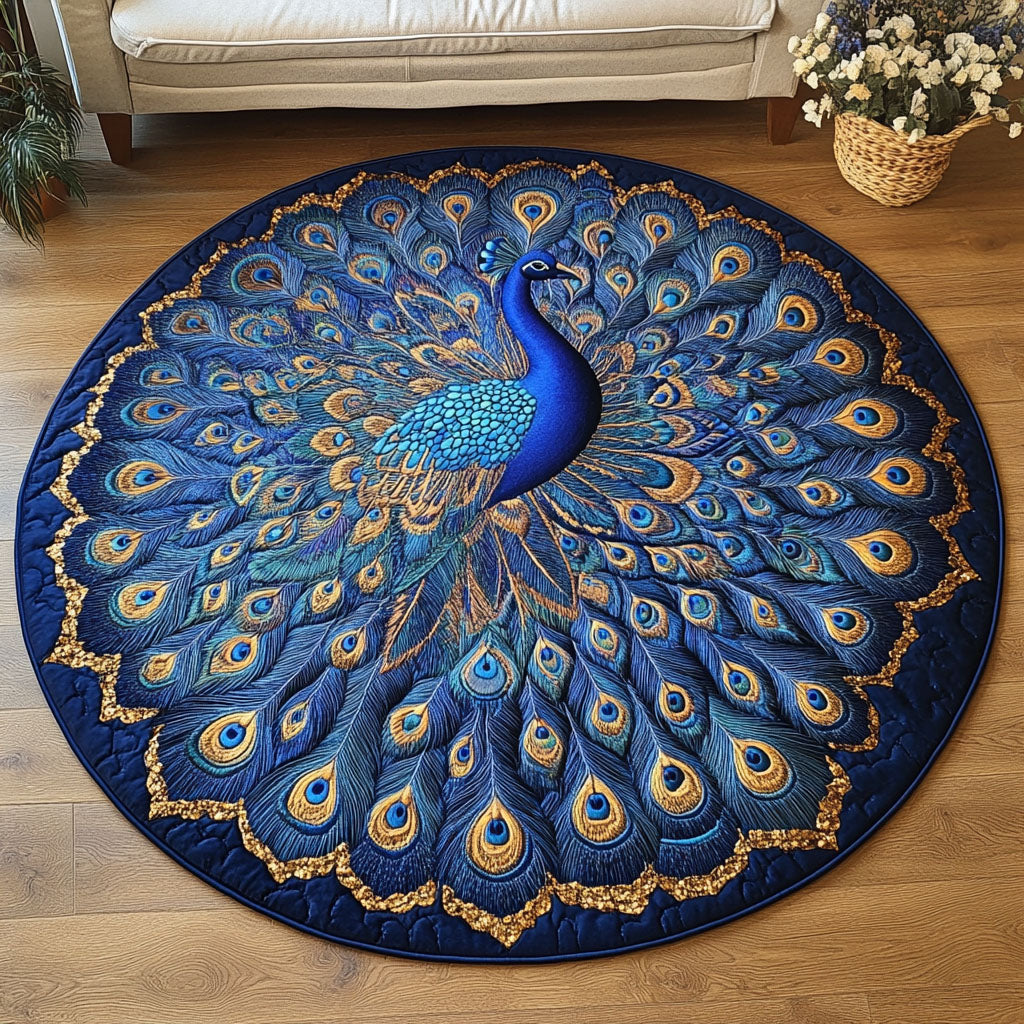 Royal Peacock Quilted Round Mat Front Door Idea Best Family Presents For Christmas