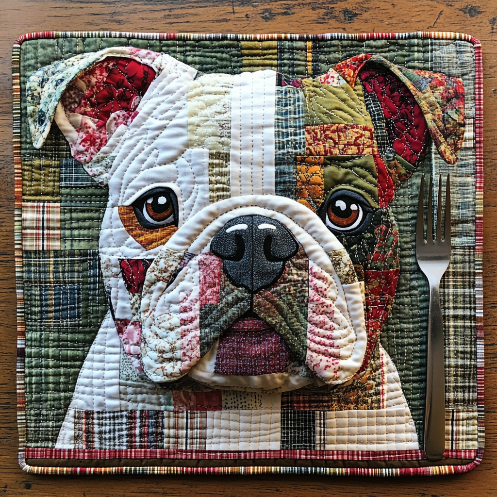 Royal Ruff Quilted Place Mat Christmas Kitchen Decor Cool Gifts For Dog Lovers