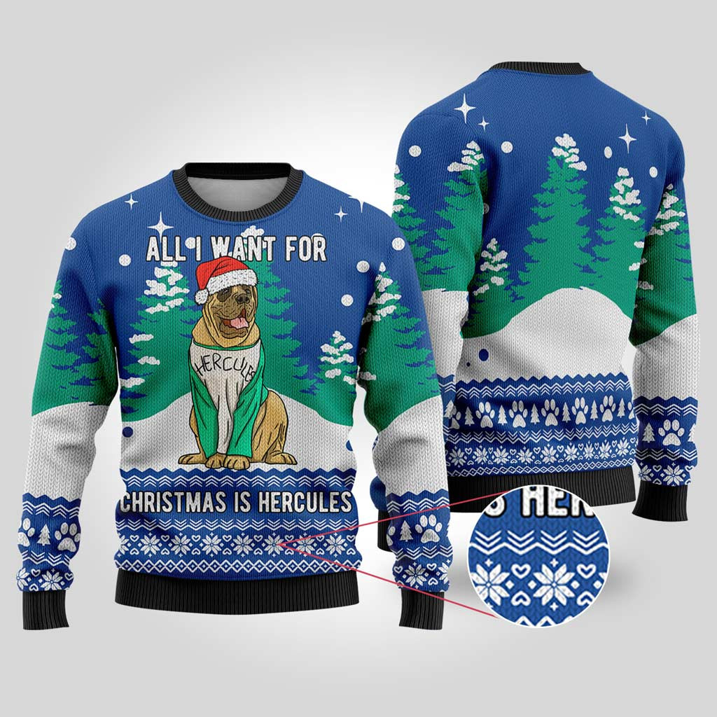 Royal The Beast Hercules Sandlot Dog Ugly Christmas Sweater Soft Cotton Sweatshirt for Winter Comfort