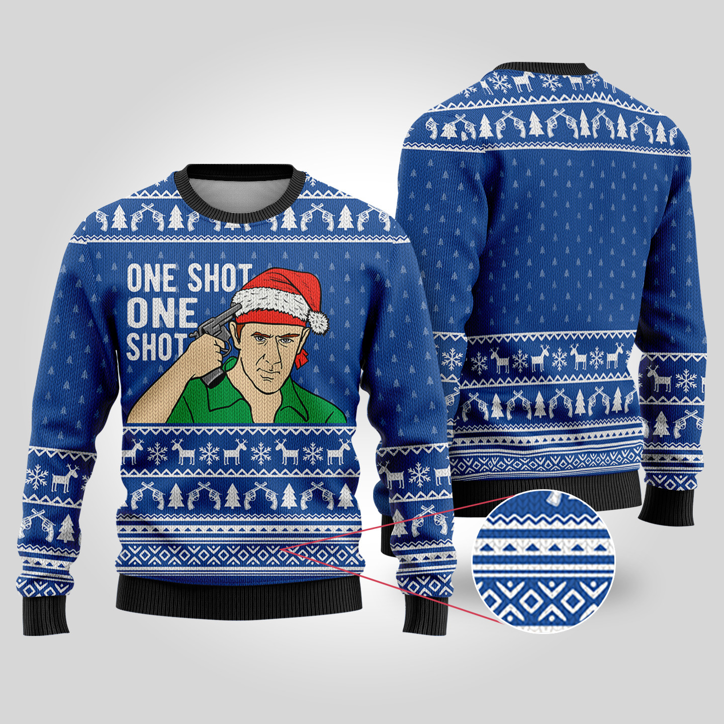 Royal The Deer Hunter Funny Ugly Christmas Sweater Perfect Holiday Gift Merch for Sweater Lovers