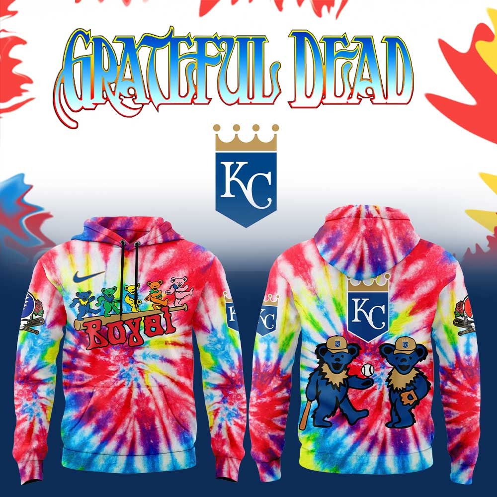 Royals Grateful Dead Baseball Hoodie Gifts For Baseball Players Baseball Coach Gift Ideas