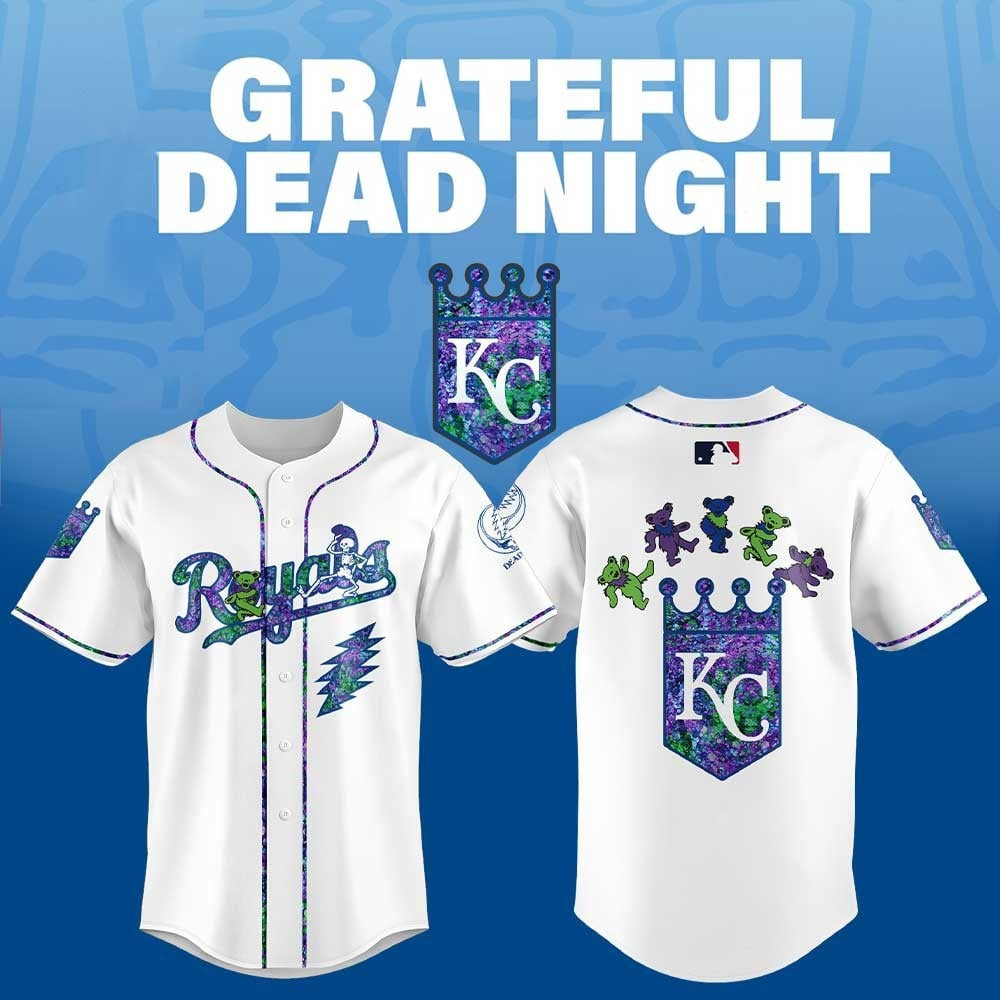 Royals x Grateful Dead Night Baseball Jersey Shirt Presents For Baseball Lovers