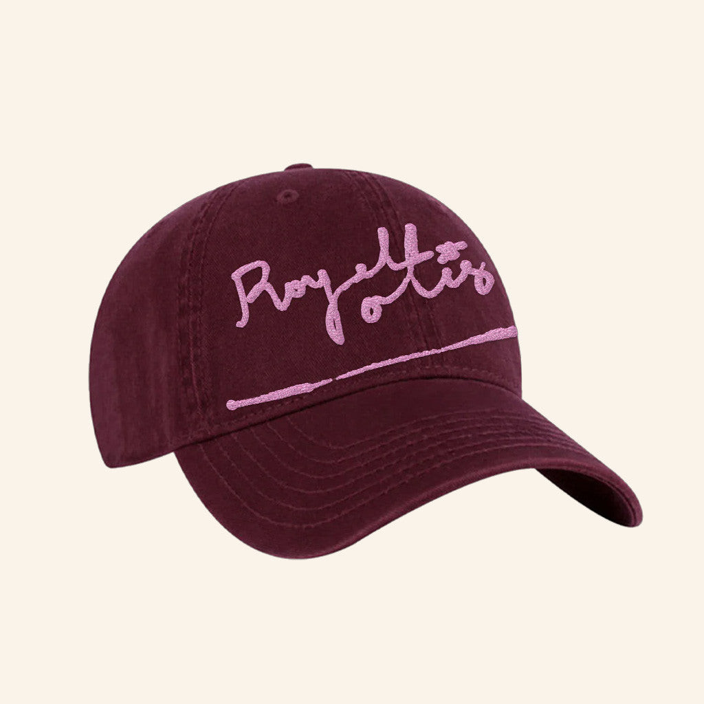 Royel Otis Merch Royel Otis Pink Script Embroidered Hat Gifts For Her Royel Otis Merch Royel Otis Pink Script Embroidered Hat Gifts For Her