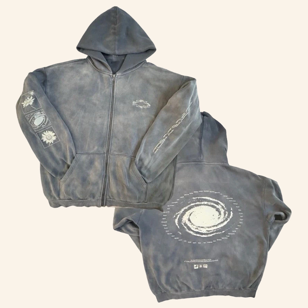 Rufus Du Sol Inhale Exhale Tour Merch Grey Zip Hoodie Gifts For Husband