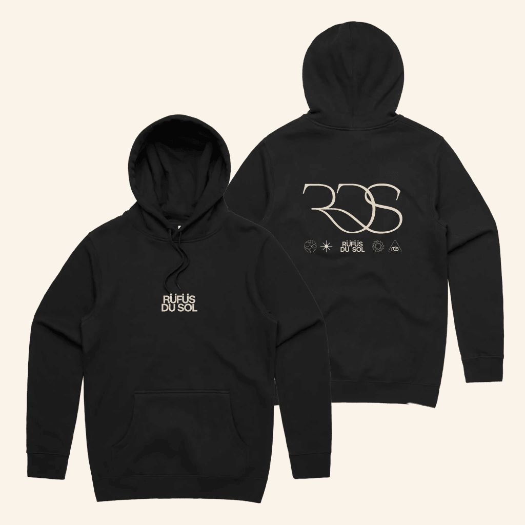 Rufus Du Sol Merch RDS Logo Black Hoodie Gifts For Music Fans Rufus Du Sol Merch RDS Logo Black Hoodie Gifts For Music Fans