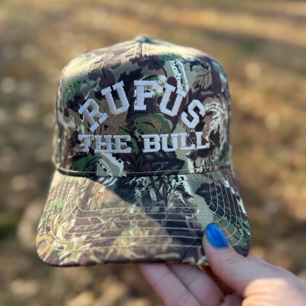 Rufus The Bull Merch Mossy Oak Classic Camo Hat Embroidered Rufus The Bull Hat Gifts For Brother