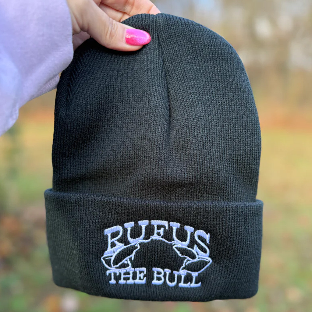 Rufus The Bull Merch Rufus The Bull Embroidered Beanie Gifts Ideas For Him